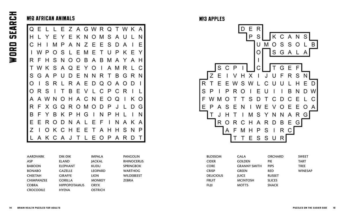 Brain Health Puzzles for Adults by Phil  Fraas
