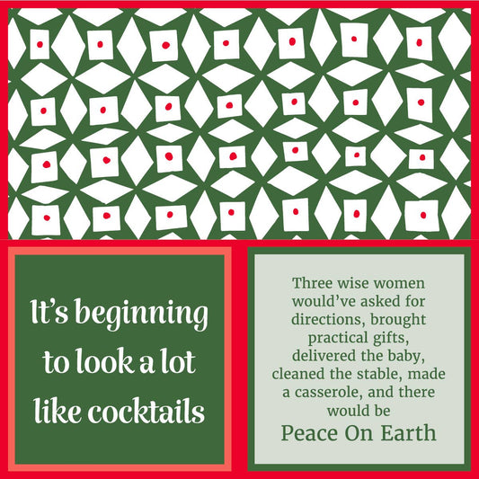 NAPKIN XMAS Peace On Earth | Funny Gift | Cocktail Napkin