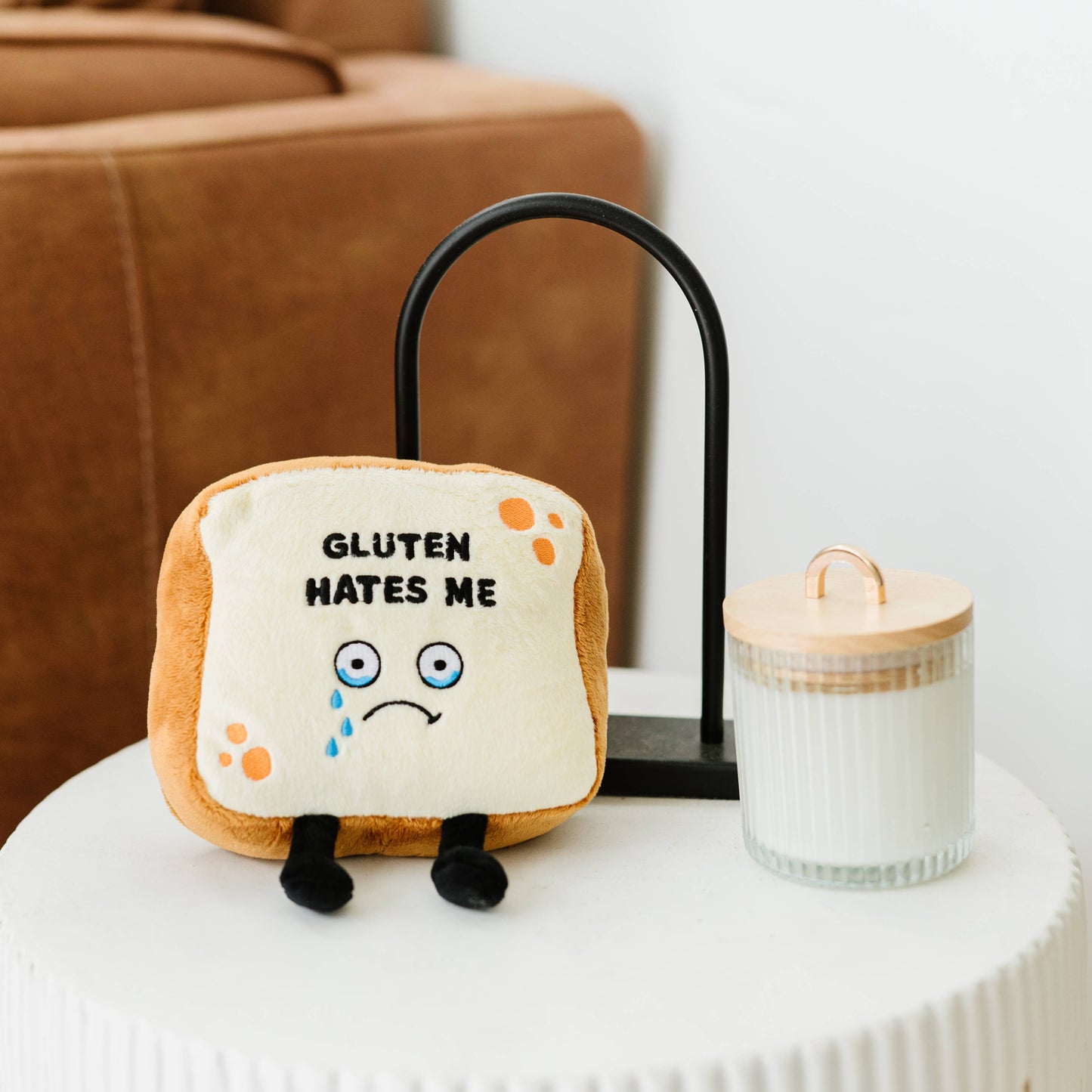 Funny Bread Plush Cute Gift  Gluten Hates Me  Soft Toy