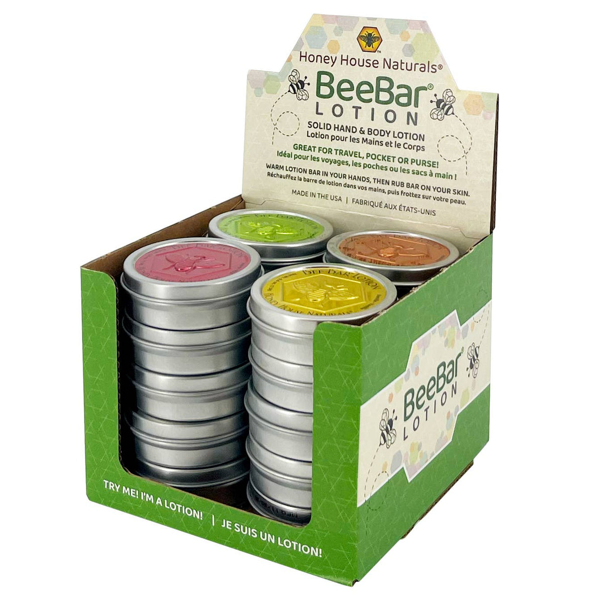 Small Bee Bar Display - 20 Pieces - Free Tester