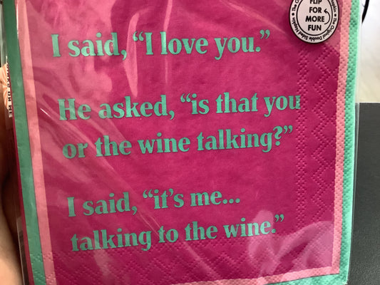 DOM Cocktail Napkins -I love you