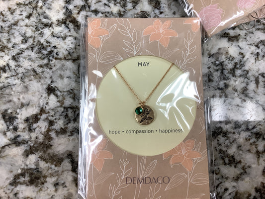 May Birthstone Necklace