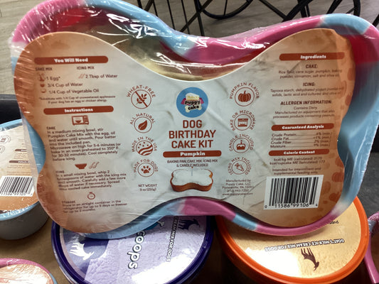 Dog Birthday Cake Kit -Pumpkin