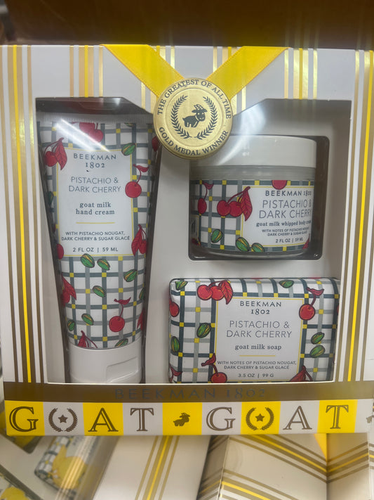 Pistachio & Dark Cherry 3-pc Gift Set