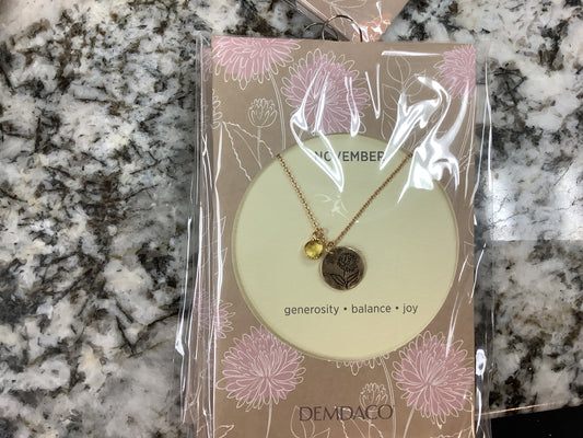 November Birthstone Necklace
