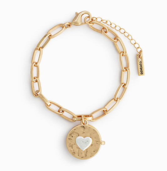 Love you Locket Bracelet gold