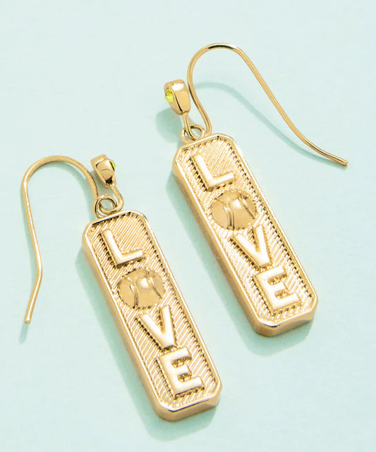 Love tennis earrings