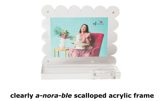 NF clearly a-nora-ble scalloped acrylic frame