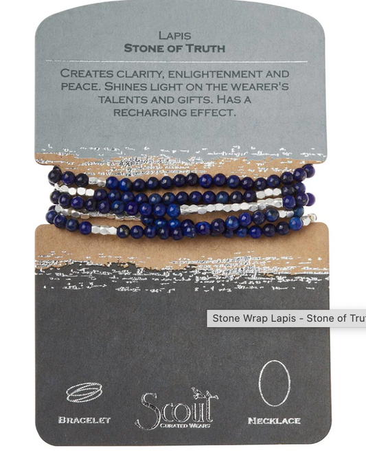 Wrap Bracelet Lapis Stone of Truth