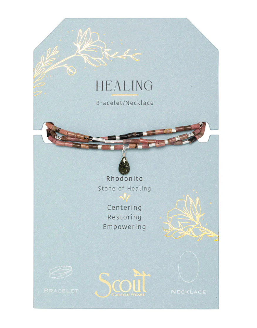 Teardrop Rhodonite Stone of Healing bracelet
