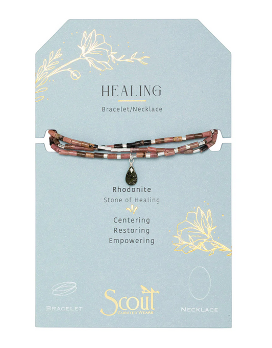 Teardrop Rhodonite Stone of Healing bracelet