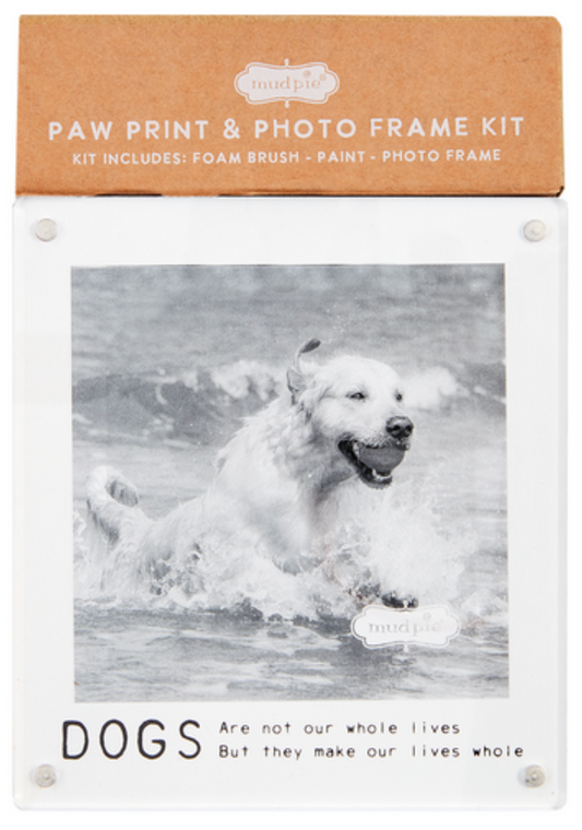 Dog Paw Print & Photo Frame Kit