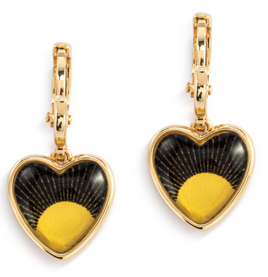 Art Heart Earrings-Sunshine