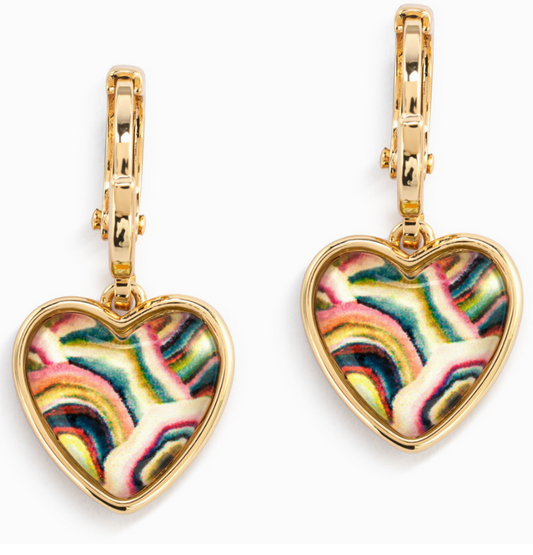 Art Heart Earrings- forever friends
