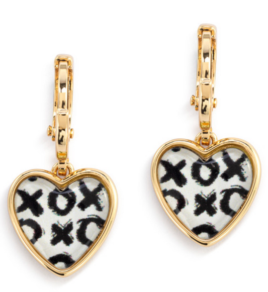 Art Heart Earrings- XOXO