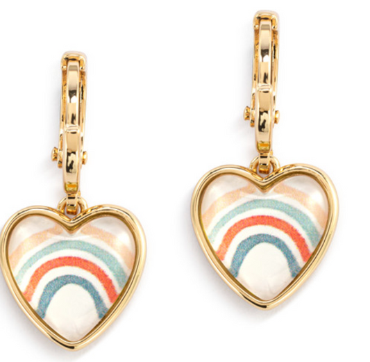 Art Heart Earrings- forever friends