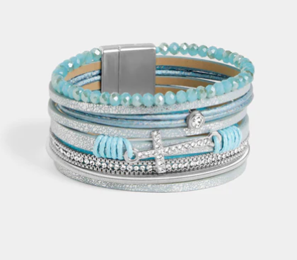 C+C Magnetic Bracelet Aqua