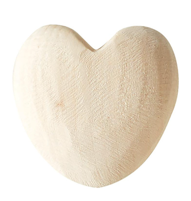 Small Paulownia Heart -Natural