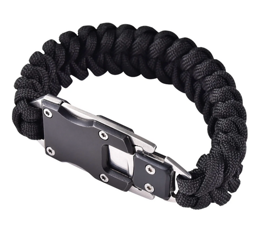Paracord Survival Bracelet Black