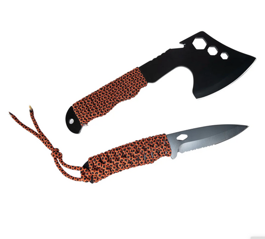 M/M Hatchet Knife Set w/paracord