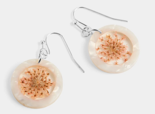 C+C Round Press Flower Earrings