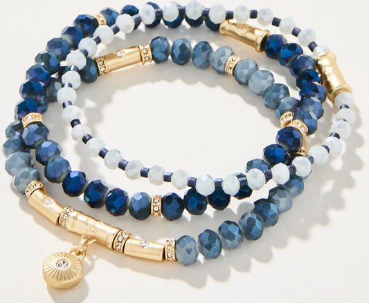Spartina Stack Blue Stretch Bracelet