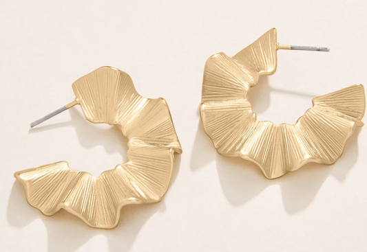 Spartina Ruffle Hoop Earrings