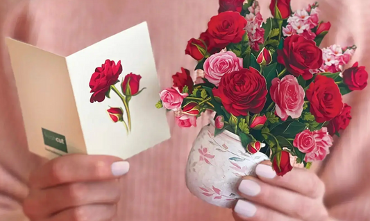 Mini Blooming Roses Greeting Card