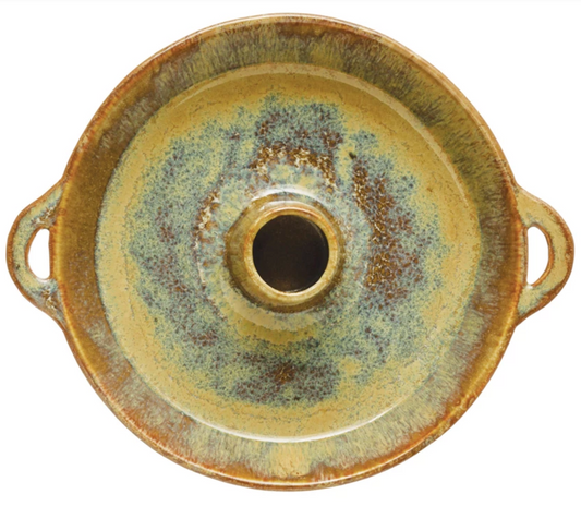 Stoneware Dish with toothpick Holder