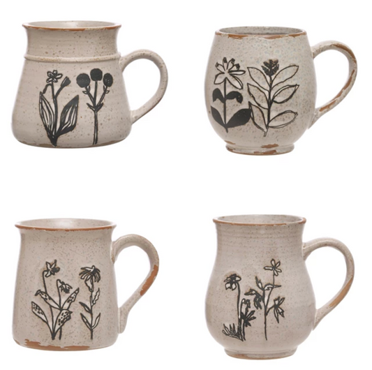 Stoneware Mug w/Reactive Glaze -assorted