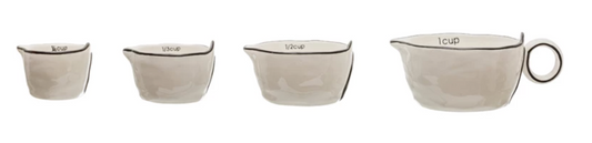 Set of Stoneware Measuring Cups