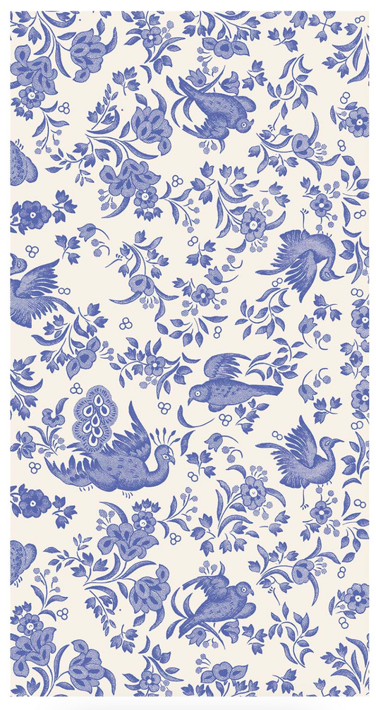 Blue Peacock guest napkin