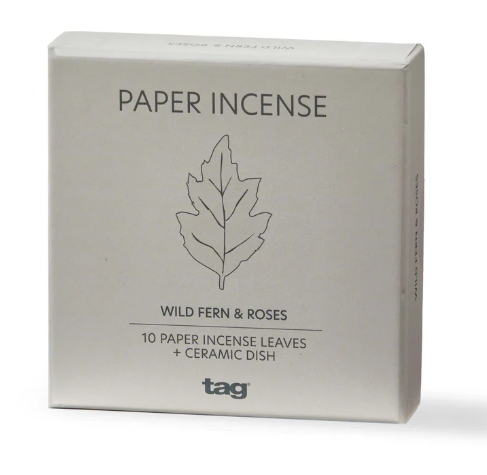Tag Paper Incense - Wild Fern & Roses