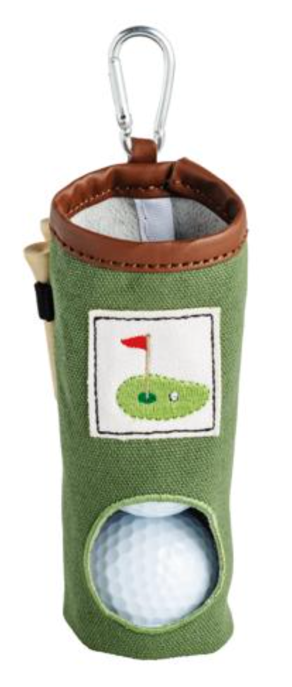Green Embroider Golf Keychain
