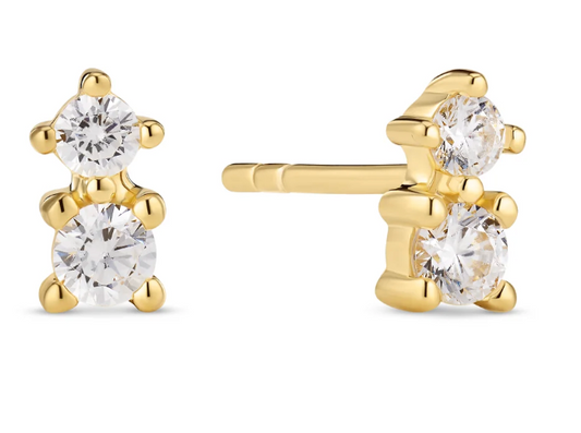 Lucente Due Earrings-Gold