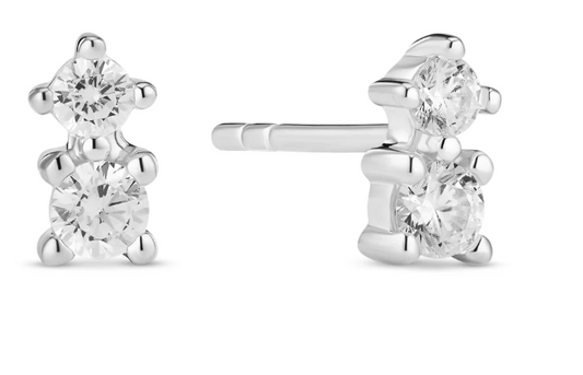 Lucente Due Earrings-Silver