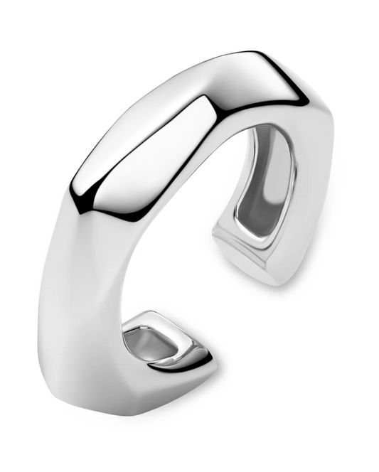 Roccia Earrings Ear Cuff -Silver