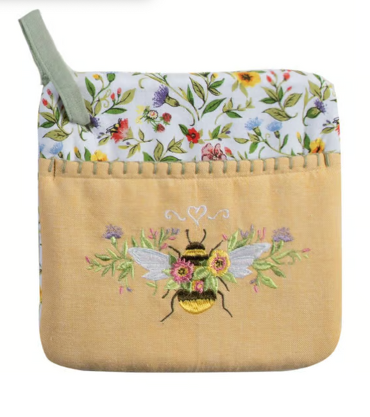 Bee Floral Pocket Mitt