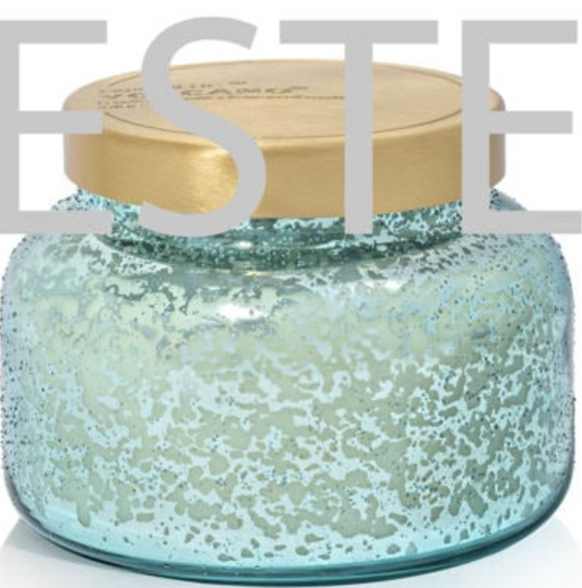 Aqua Opaline Volcano Candle