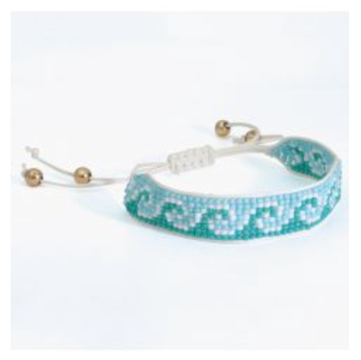 Beaded Aqua Waves bracelet