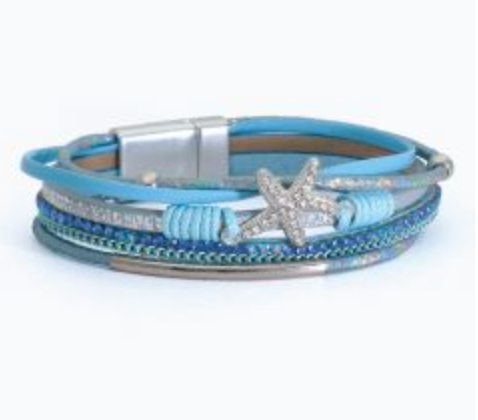 Silver Star Layered Bracelet