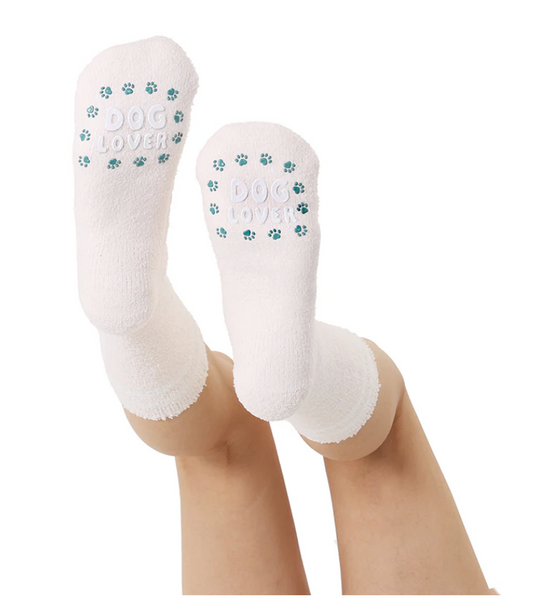 Dog Lover Fuzzy Crew Socks