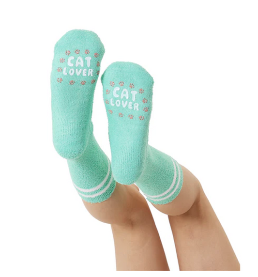 Cat Lover Fuzzy Crew Socks