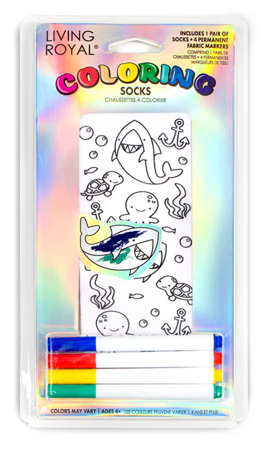 Ocean Coloring socks