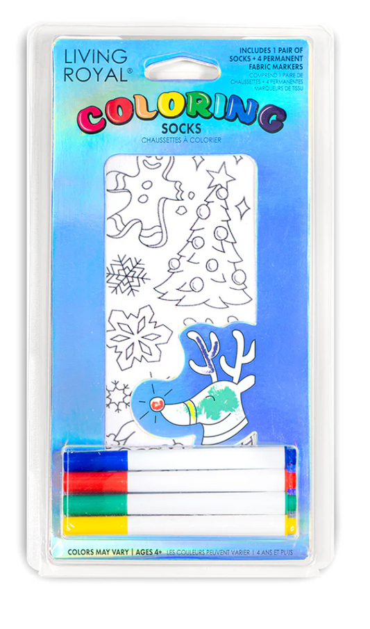 Christmas Coloring Socks