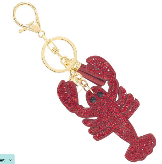 Crystal Keychain Lobster