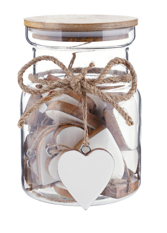 Wood Enamel Hearts Holiday