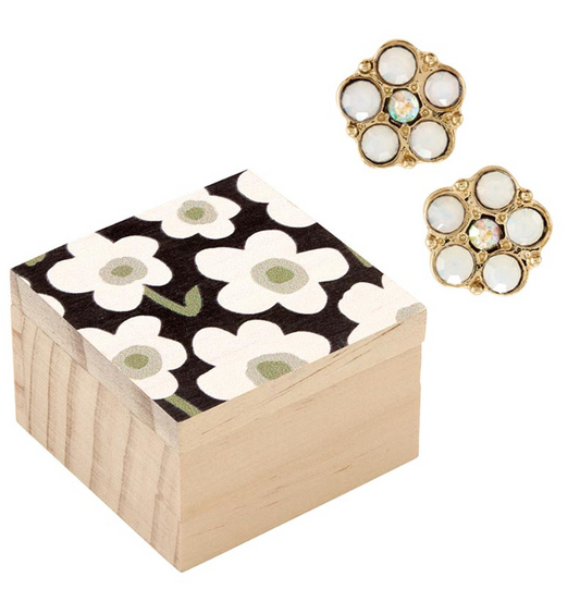 Daisy Earrings Pine Box