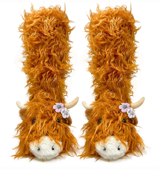 Highland Cow Sherpa Socks
