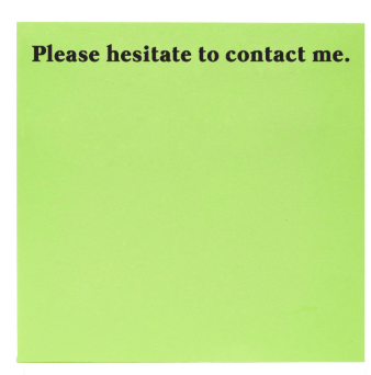 Please Hesitate Sticky Notes